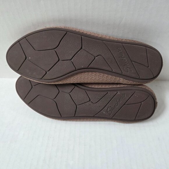 Skechers Shoes Womens 8 Cleo 2.0 Love Spell Mocha Slip On Knit Ballet Flats - Picture 8 of 8